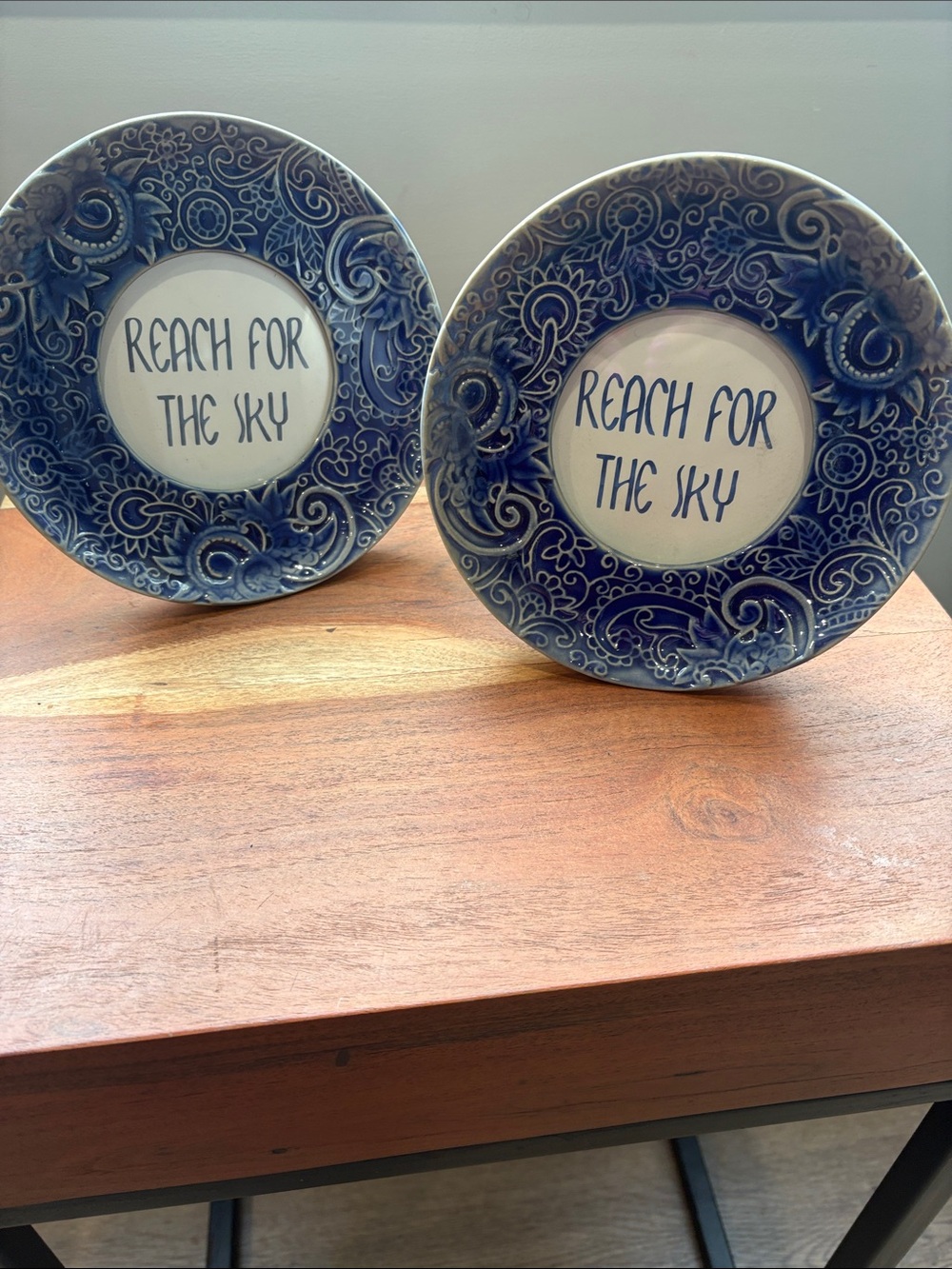 2 Blue Decorative Plate frames set